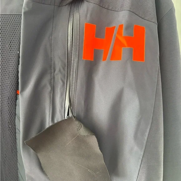 Helly Hansen Men's Dark Blue Jacket with Orange Details - Picture 7 of 9